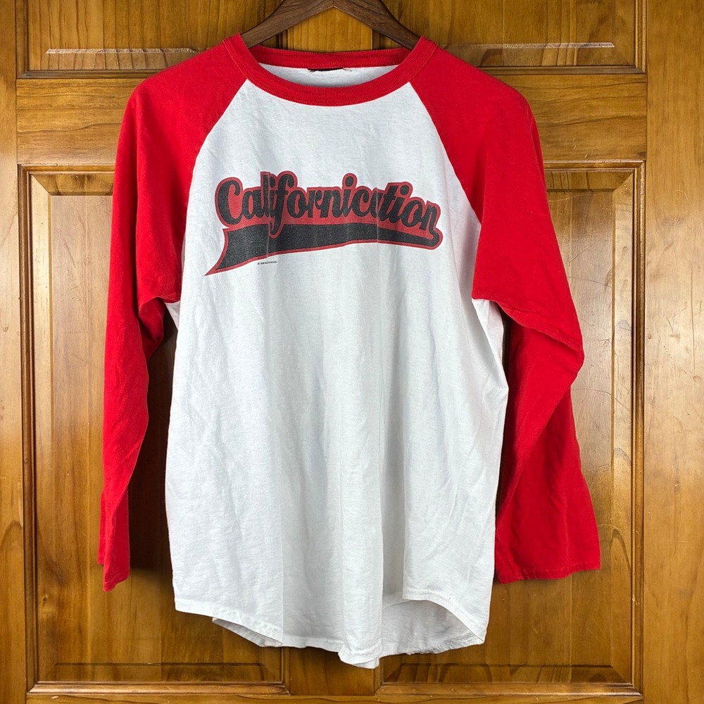 Vintage 1999 Red Hot Chili Peppers Californication Raglan Band Shirt Mens XL Red